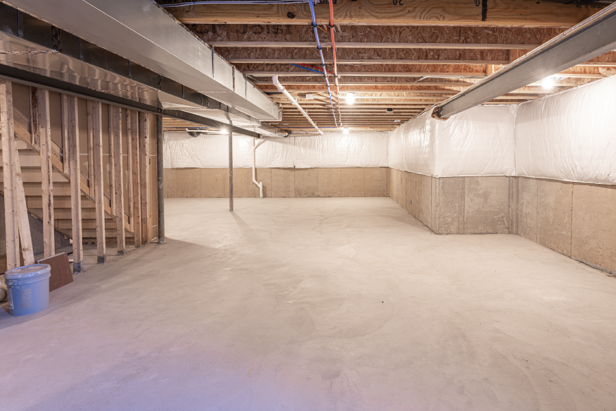 Basement Waterproofing Boone NC process inside of a home