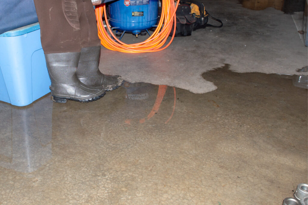 basement flooding in a home in boone, nc.